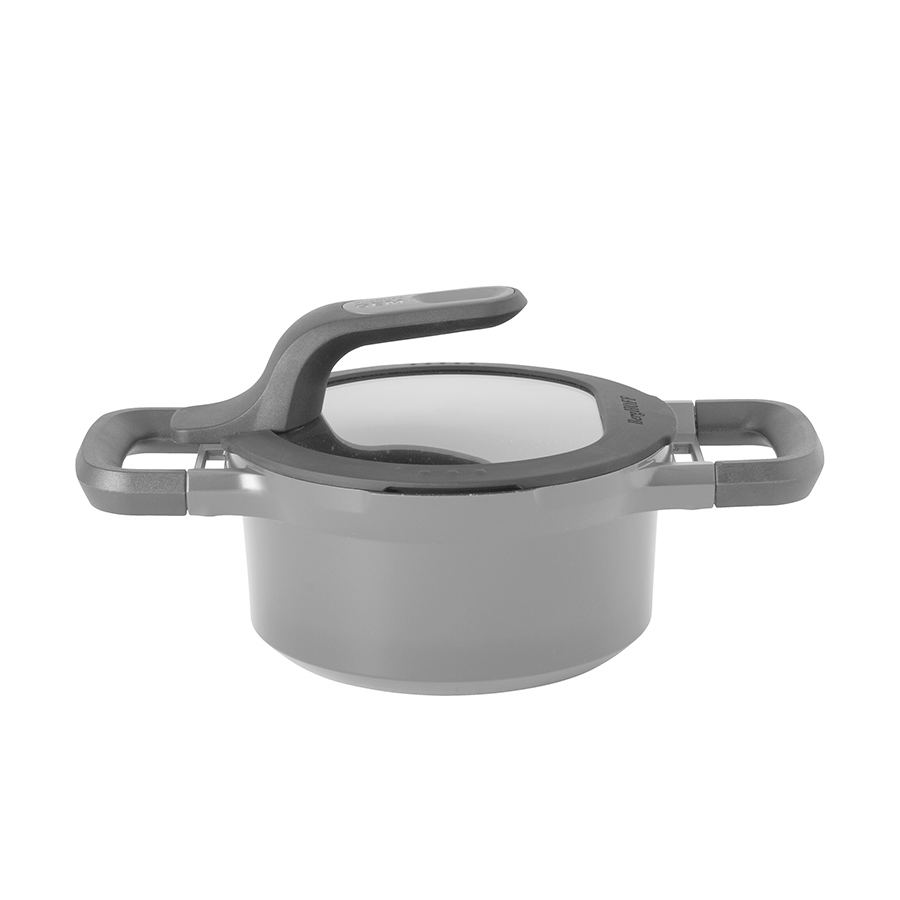 Berghoff Edelstein Kochtopf mit Deckel Stay Cool Grau ø16cm