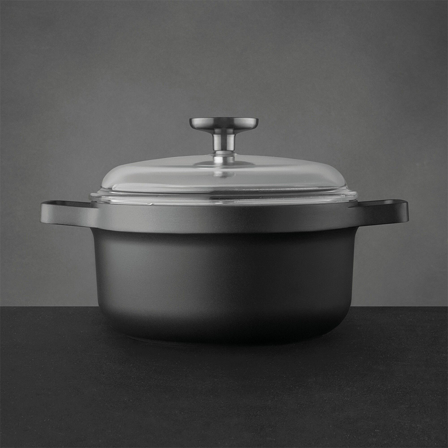 Berghoff Edelsteinkochtopf mit Deckel schwarz ø20cm
