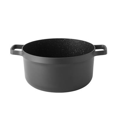 Berghoff Edelsteinkochtopf mit Deckel schwarz ø24cm