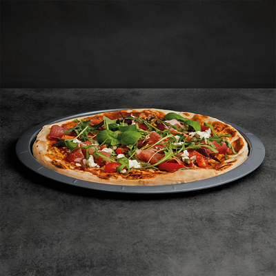 Berghoff Gem Pizzateller perforiert grau 36x34,5x1,5cm