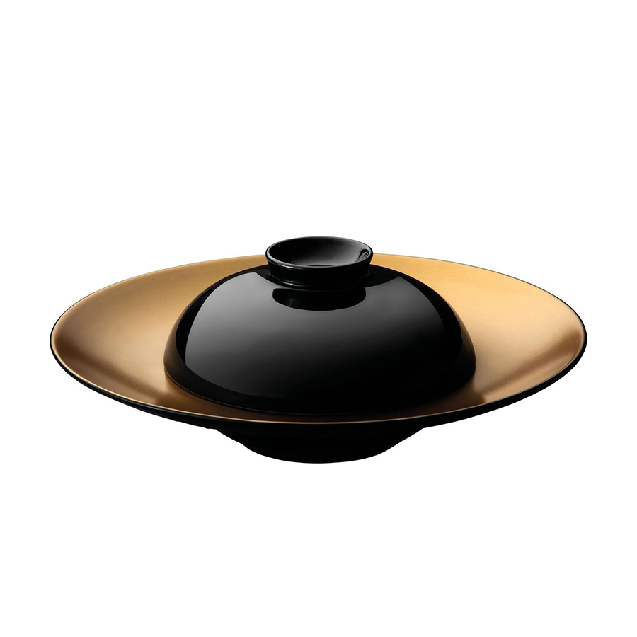 Berghoff Edelstein-Präsentationsteller und -schale aus Schwarzgold