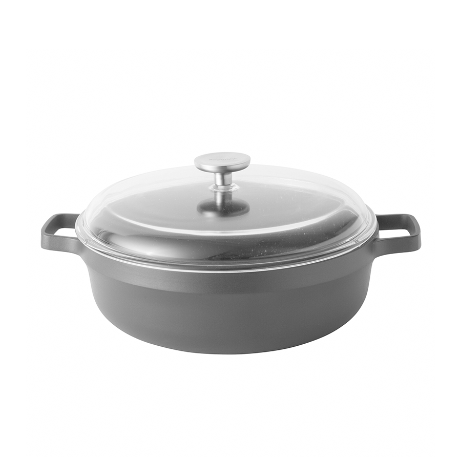 Berghoff Gem Schmorpfanne 2 Griffe mit Deckel schwarz ø28cm