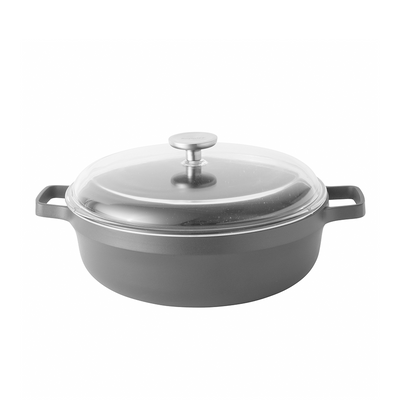 Berghoff Gem Schmorpfanne 2 Griffe mit Deckel schwarz ø28cm