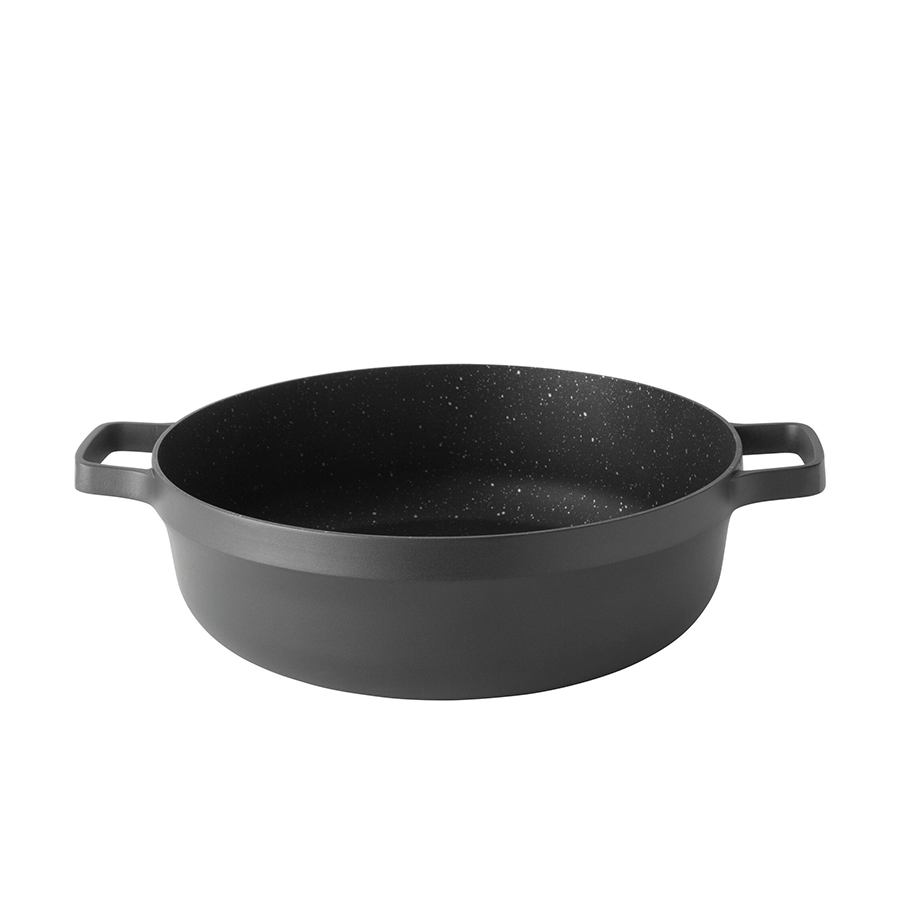 Berghoff Gem Schmorpfanne 2 Griffe mit Deckel schwarz ø28cm