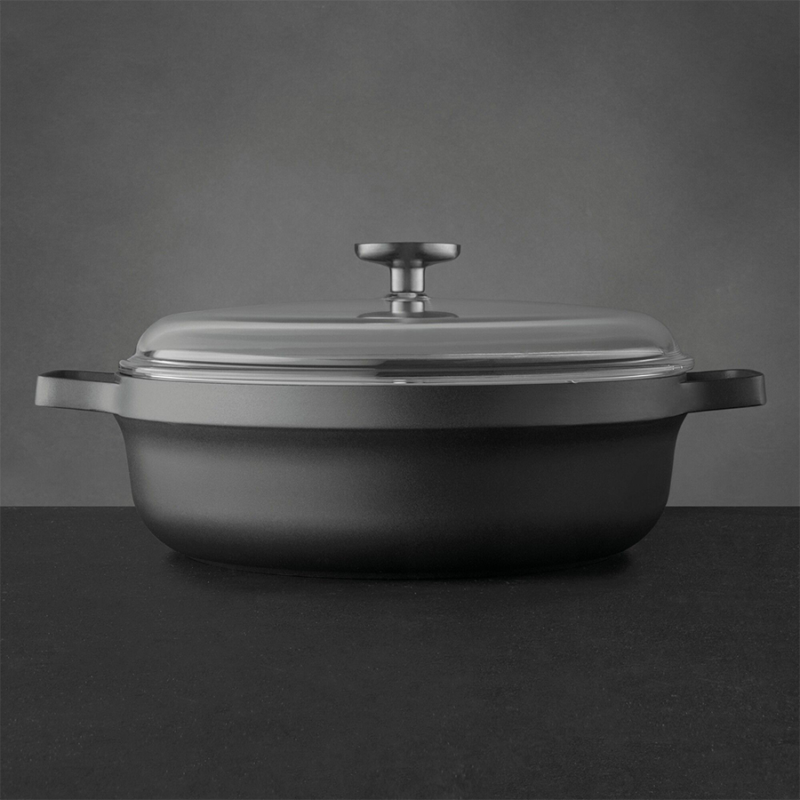 Berghoff Gem Schmorpfanne 2 Griffe mit Deckel schwarz ø28cm