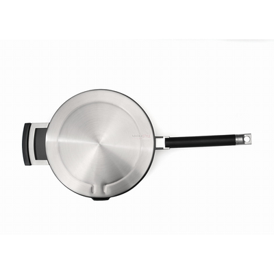 Imp Berghoff Neo Schmorpfanne mit Deckel, abnehmbarem Griff, Keramik, schwarz, ø24 cm