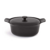 Berghoff Ron ovaler Kochtopf mit Gusseisendeckel schwarz 28x22cm