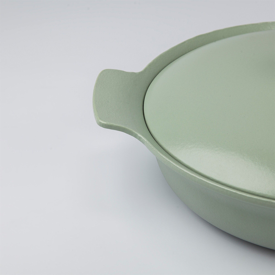 Berghoff Ron Schmorpfanne mit Deckel Gusseisen grün ø28cm