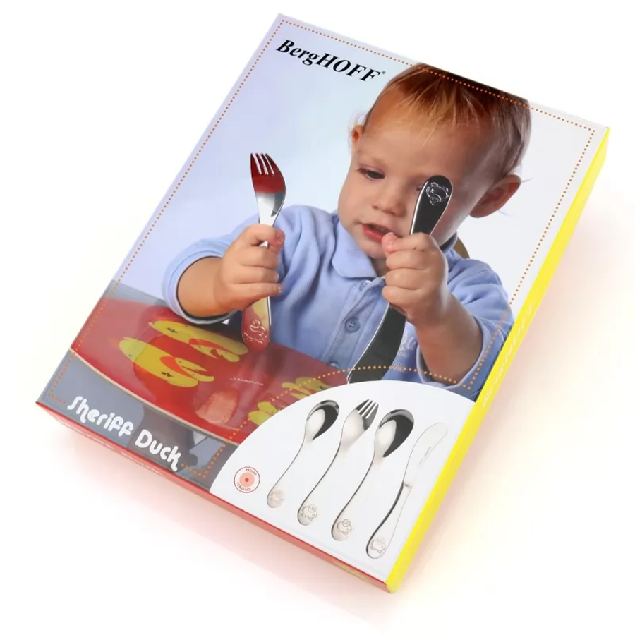 Berghoff Sheriff Duck Besteckset Baby 4-teilig