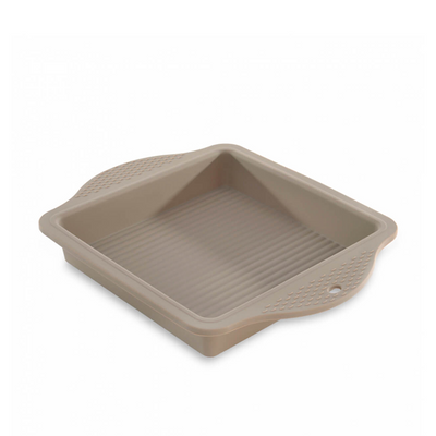 Berghoff Studio Kuchenform quadratisch Silikon beige 28,5x22,5x4cm