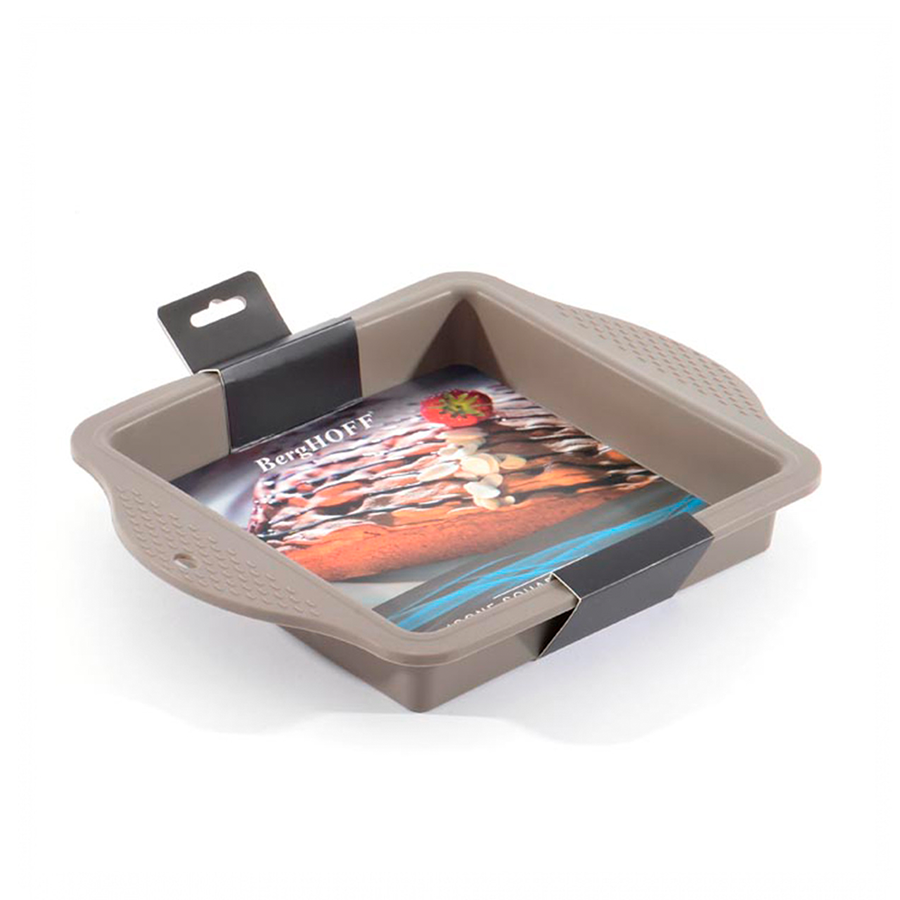 Berghoff Studio Kuchenform quadratisch Silikon beige 28,5x22,5x4cm