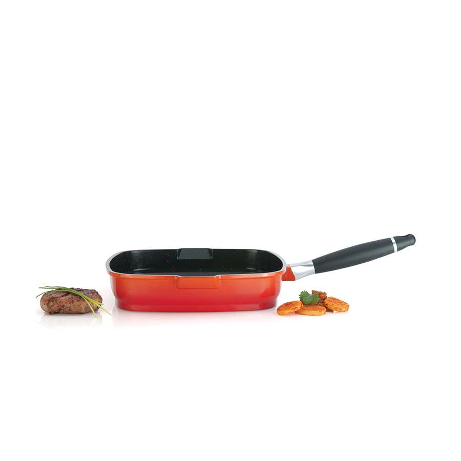 Berghoff Virgo Grillpfanne mit abnehmbarem Griff 28 cm