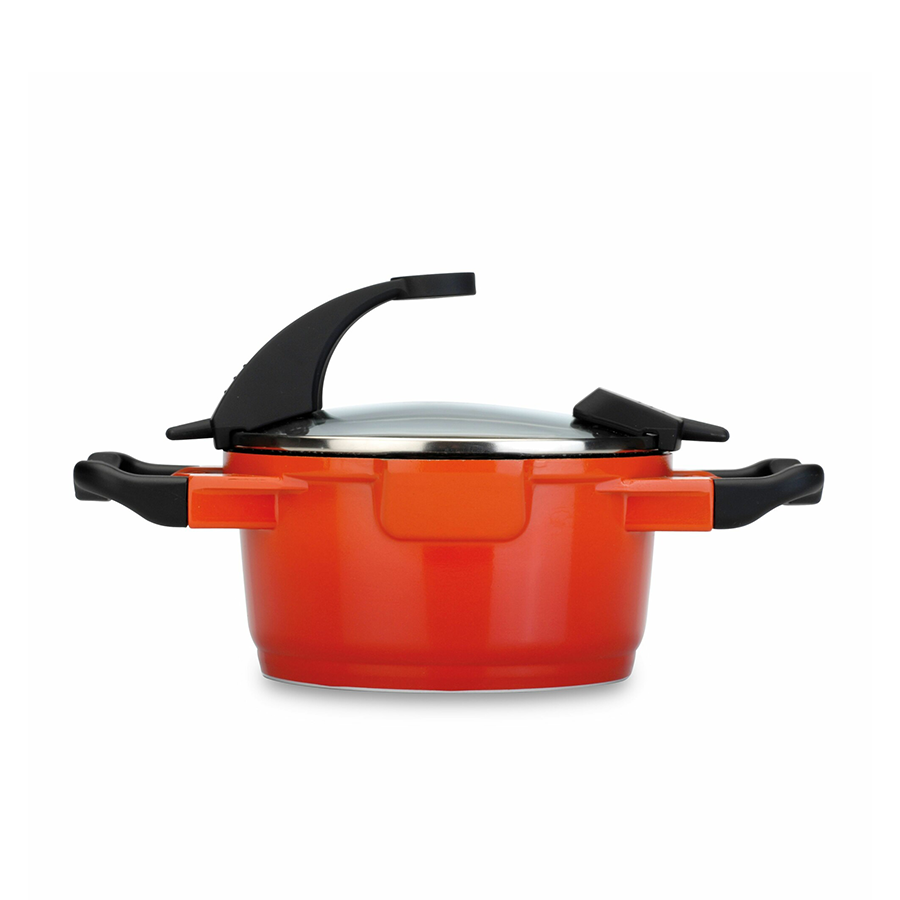 Berghoff Jungfrau Kochtopf mit Deckel orange ø16cm