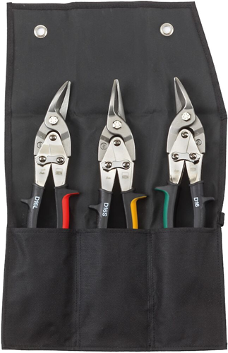 Bessey dset16-a | Blechscheren-Set 3-teilig | in Rolltasche - dset16