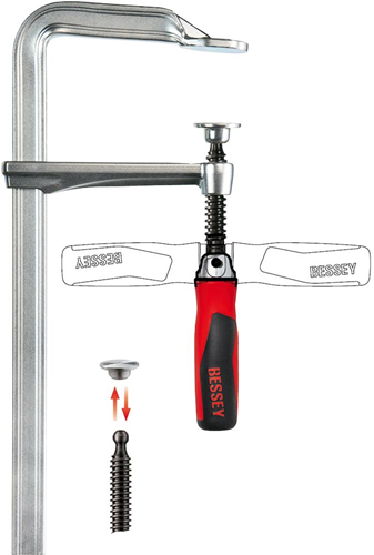 Bessey-Klemme | ganz aus Stahl | 300 120mm | Klappgriff - gz3012kg