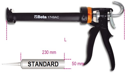 Beta 1749ac – Kartuschenpistole Kartuschenpistole | für Rohre 230 mm - 017490005