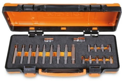 Beta 867 c20 Sortiment mit 18 Bits mit Ribe®-Profil | mit 10 mm Sechskantanschluss und 2 Zubehörteilen | in Metallbox mit Weichschaumeinlage - 008670920 008670920