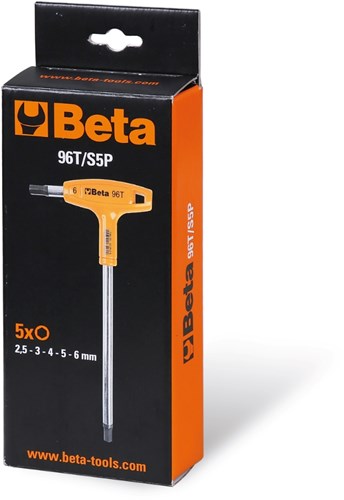Schraubenschlüssel-Satz Beta 5-tlg. mit Inbus-Haken und Griff