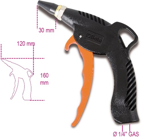 Beta progressive Blaspistole mit Gummimundstück 1949 v. Chr. – 019490022