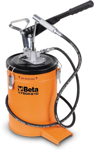 Beta-Fettförderpumpe mit Pistole, 10 kg, mit Hochdruckschlauch, 2 m 1750 kg10 - 017500100