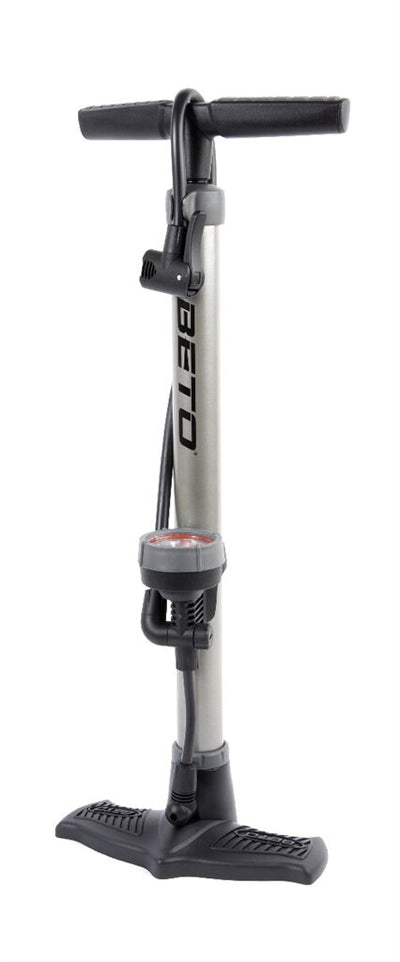 Fußpumpe mit Manometer Beto Dualhead - mit Doppelkopf geeignet für alle Ventile