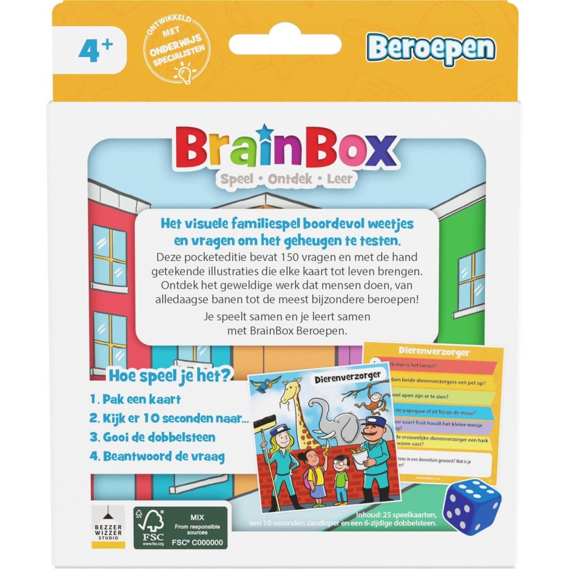 Bezzerwizzer Brainbox Taschenberufe – Niederländisches Kartenspiel