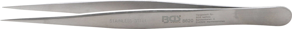 BGS Technic Pinzette aus Edelstahl mit scharfer Spitze
