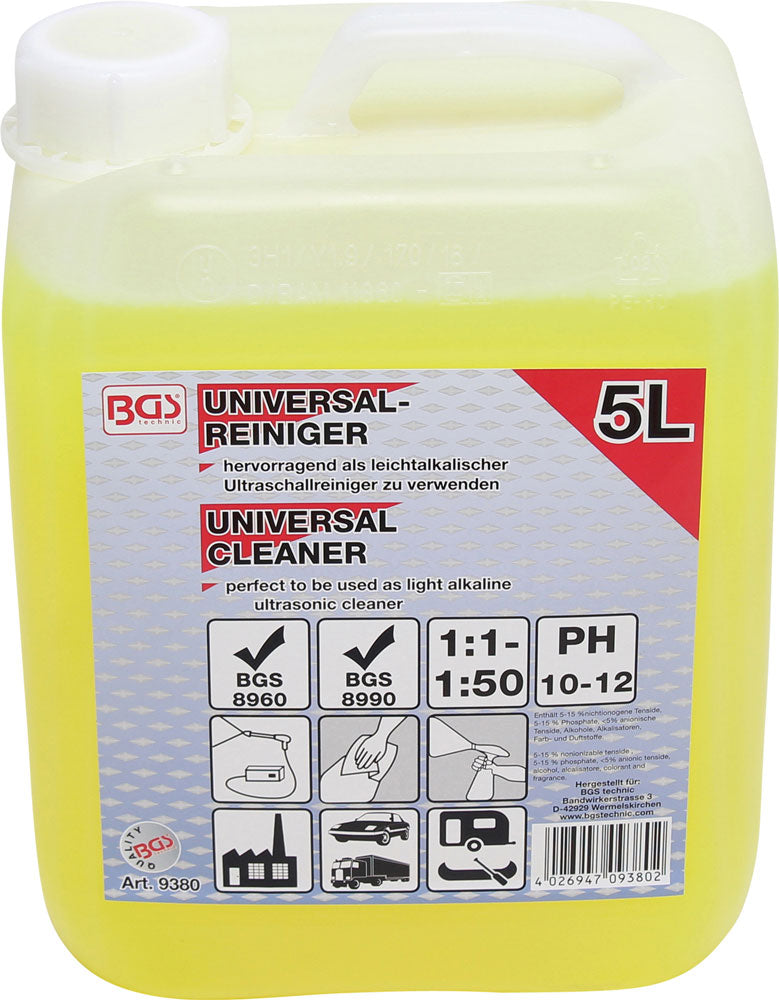 BGS Technic Universalreiniger für Ultraschall-Teilereiniger 5l