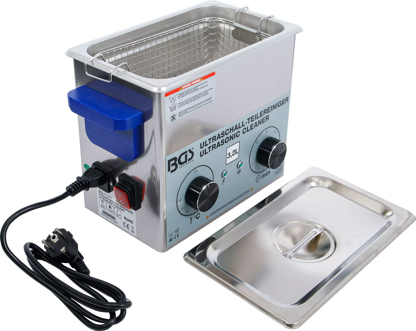 BGS Technic Ultraschall-Teilereiniger 3,2 l