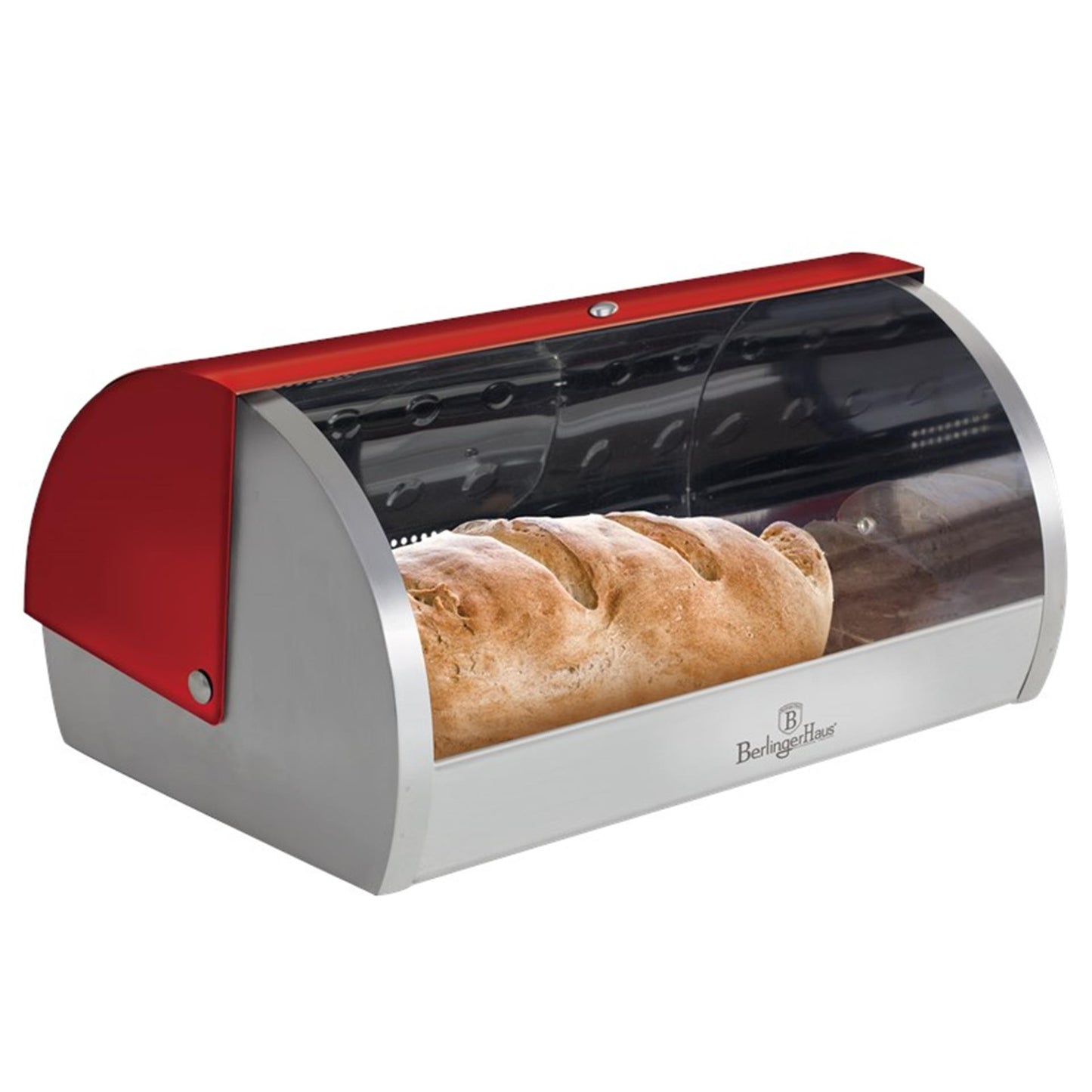 Berlingerhaus metallische Linie rote Brotdose 39x28x19cm