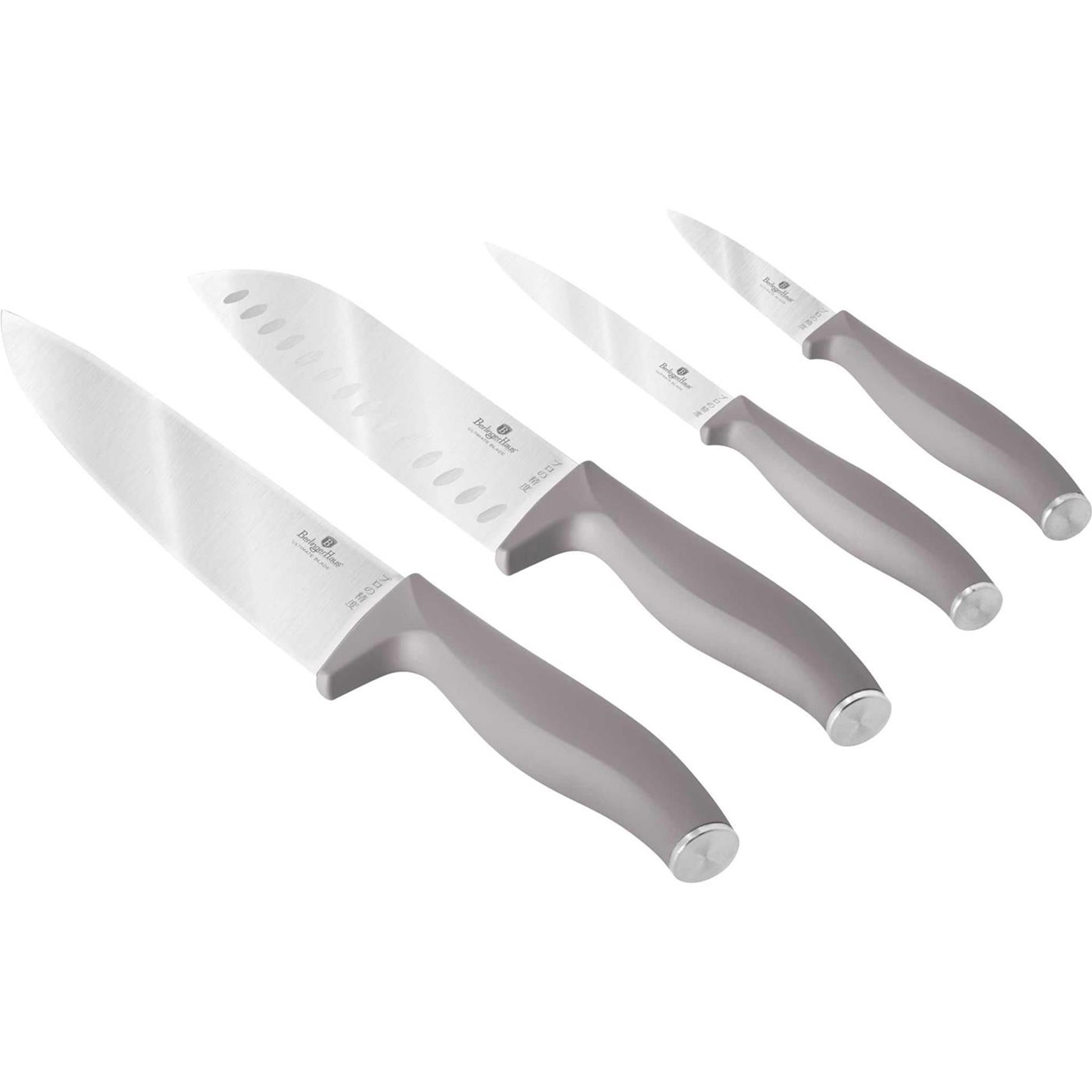 Berlingerhaus Messerset 4-teilig Taupe