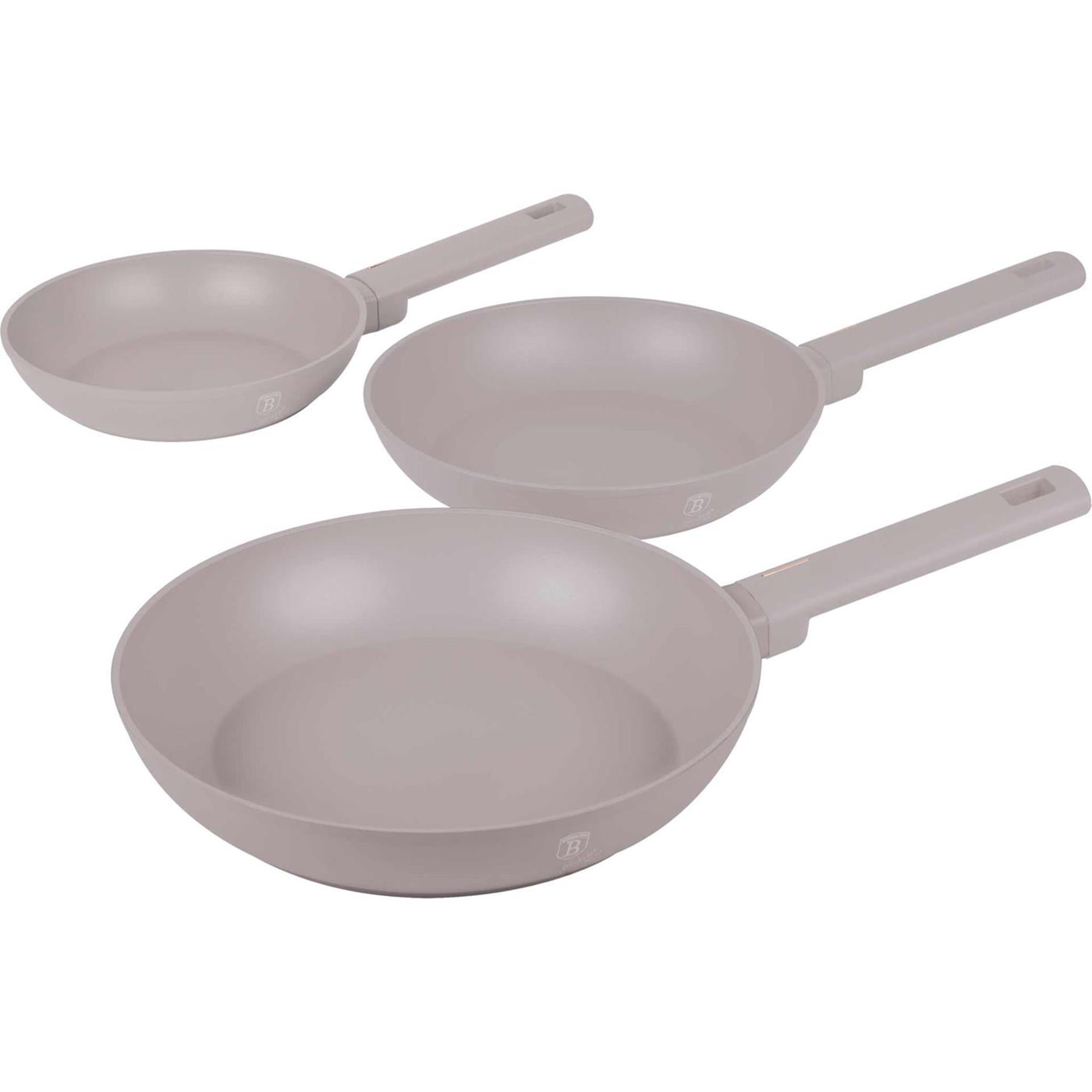 Berlingerhaus Bra Bratpfannen-Set 3-teilig Taupe