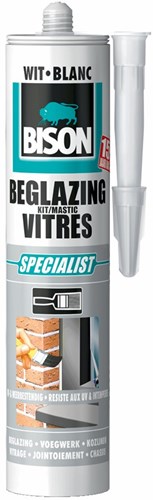Bison 1029760 – B Verglasungsset 310 ml weiß | 3 Stück