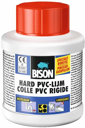 Bison Hard PVC Kleberfläschchen 250 ml mit Bürste
