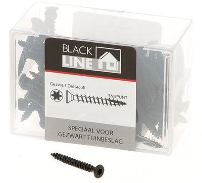 Blackline Spanplattenschraube HCP Schwarz PK Torx Tx20 + Schneidspitze 4,0x35 | 100 Stück - 6904.20.14035