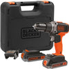 Black+Decker bcd003me2k 18V 2x2,5Ah Schraubendreher im Koffer | 2x 18V 2,5Ah Batterien | 1a Ladegerät | im Fall - bcd003me2k-qw