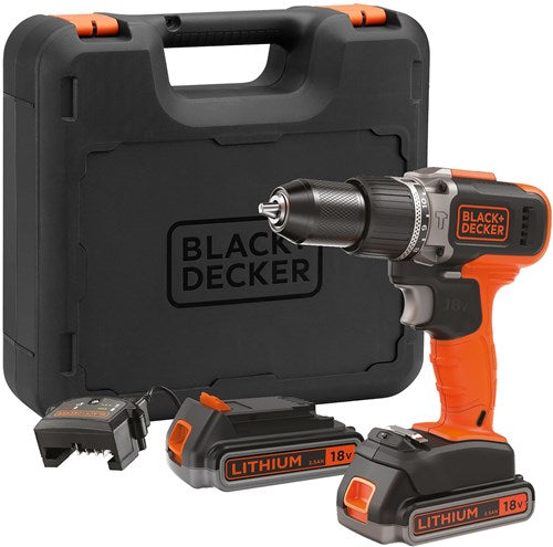 Black+Decker bcd003me2k 18V 2x2,5Ah Schraubendreher im Koffer | 2x 18V 2,5Ah Batterien | 1a Ladegerät | im Fall - bcd003me2k-qw