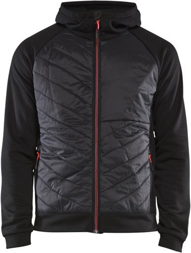 Blåkläder Hybridpullover 34632526 | schwarz rot | Größe l - 7330509713396