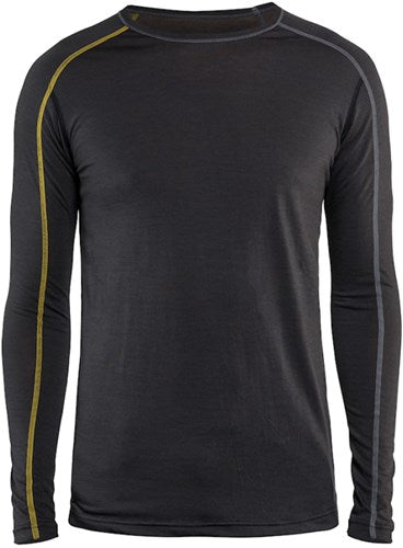 Blåkläder Merino Xlight Unterhemd Langarm 479917349835 | dunkelgrau gelb | Größe 4xl - 7330509545522