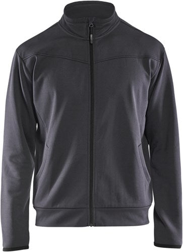 Blåkläder Service-Sweatshirt mit Reißverschluss 33622526 | mittelgrau schwarz | Größe l - 7330509685044