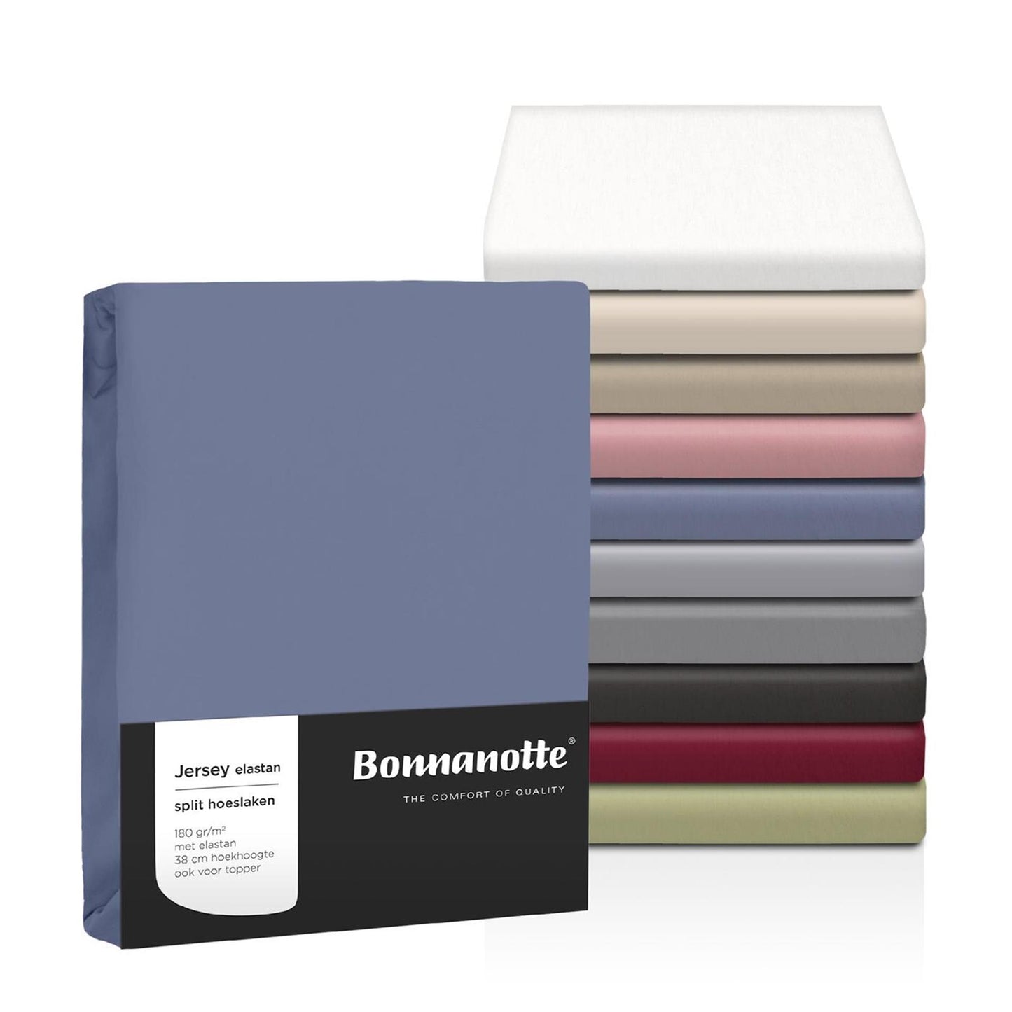Bonnanotte Spannbettlaken Jersey beige 90x200cm