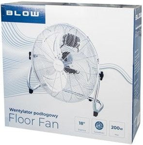 Blasbodenventilator 45cm | 220 V | 200w | Chrom | 3 Luftstromgeschwindigkeiten – 8652538