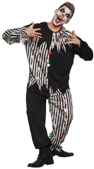 Boland Bloody Clown Kostüm Unisex Schwarz und Weiß Größe 54 56 (xl)