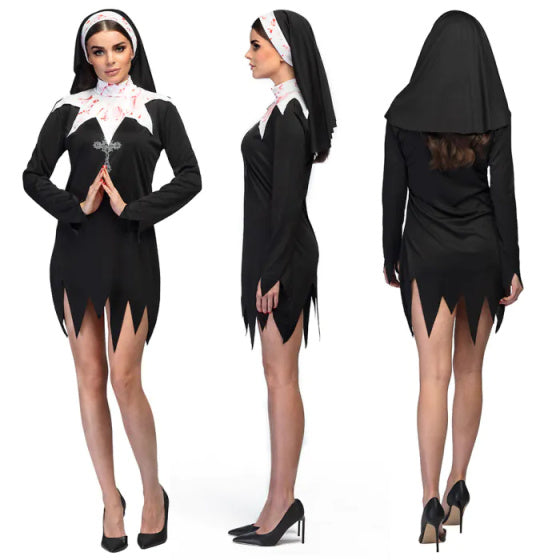 Boland Bloody Nichtkostüm Damen Schwarz Weiß Größe 40 42 (m)