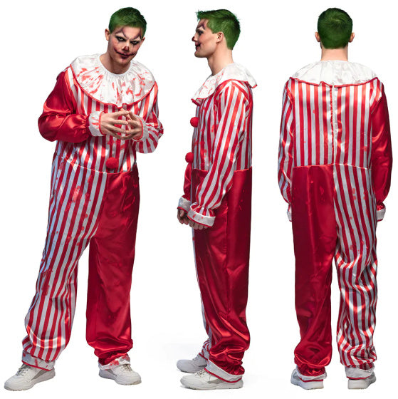 Boland Killer Clown Kostüm Männer Rot Weiß Größe 50 52 (m)