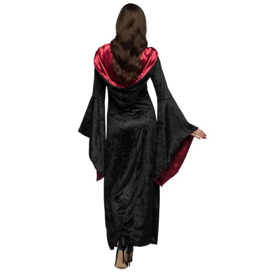 Boland Vampire Herrin Halloween Kostüm Damen Schwarz Rot Größe 44 46