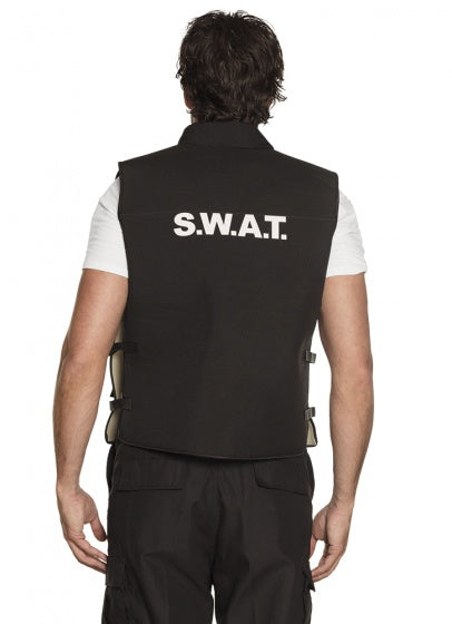 Boland Dress-up-Anzug Swat-Officer Männer Schwarz Größe L xl