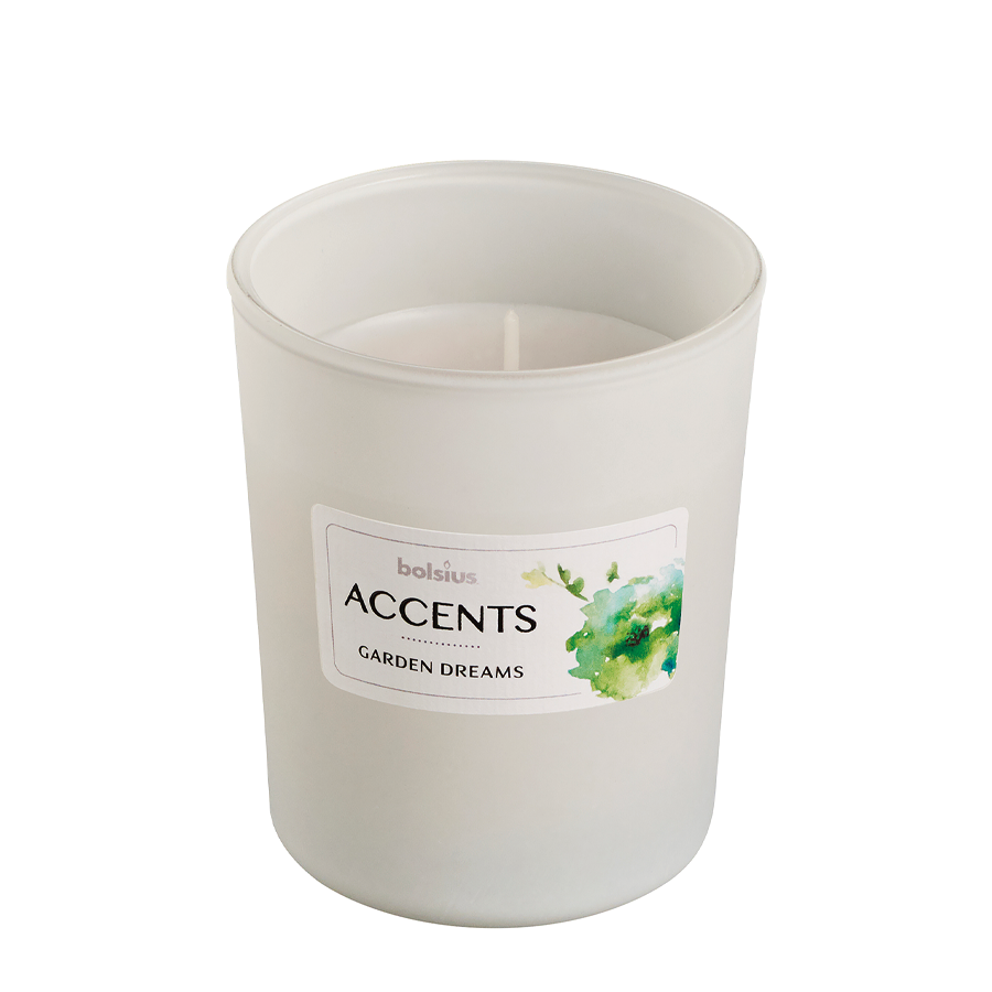 Bolsius Duftglas-Akzente für Gartenträume, 92, 76 mm