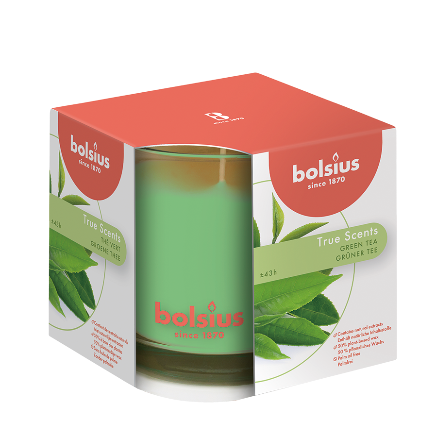 Bolsius Duftglas True Fragrances Grüner Tee 95 95mm