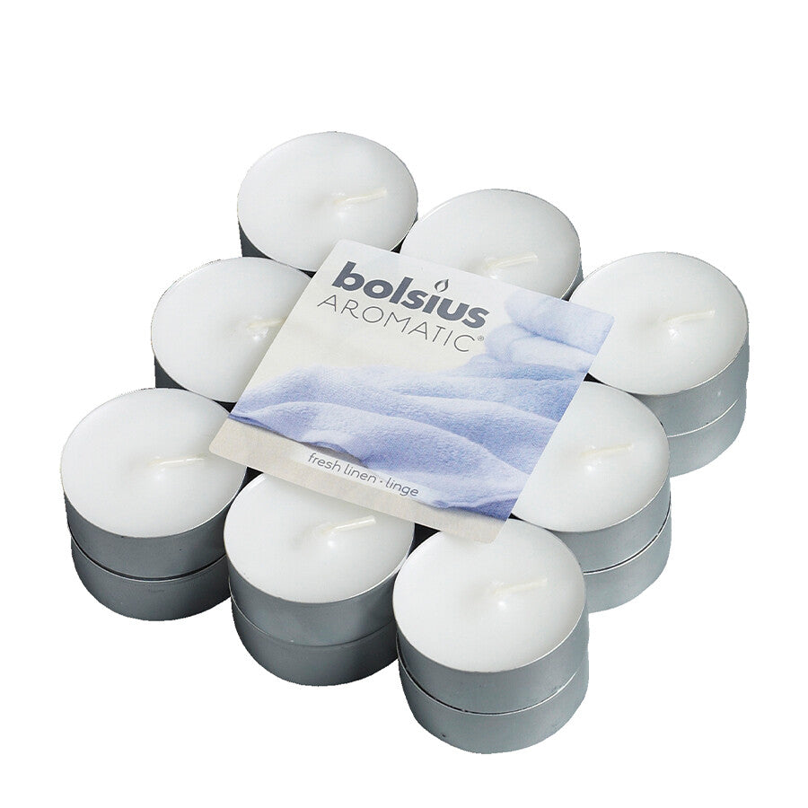 Bolsius Duftteelicht Fresh Linen 18 Stück